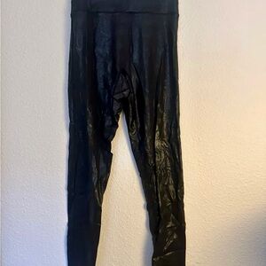 BuffBunny Shiny Snake Skin Black Leggings